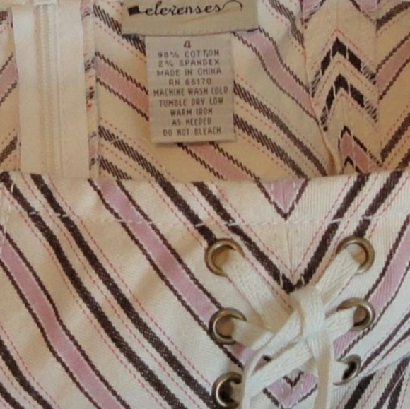 Elevenses Striped Corset Lace-up Skirt - Picture 7 of 7